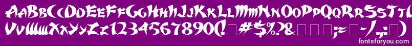 KarateMedium Font – White Fonts on Purple Background