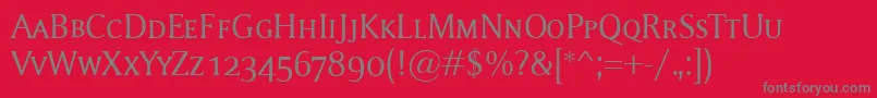 MementoSmallcaps Font – Gray Fonts on Red Background