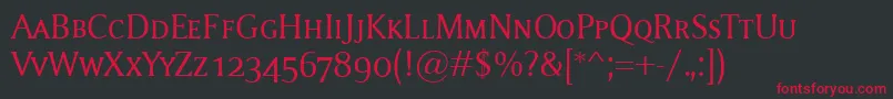 MementoSmallcaps Font – Red Fonts on Black Background