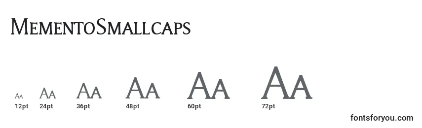 Размеры шрифта MementoSmallcaps