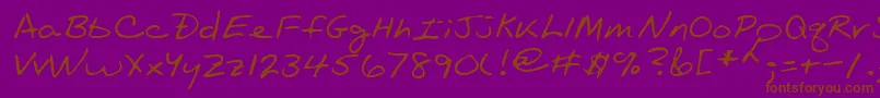 Lehn089 Font – Brown Fonts on Purple Background