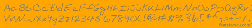 Lehn089-Schriftart – Graue Schriften auf orangefarbenem Hintergrund