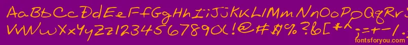 Lehn089 Font – Orange Fonts on Purple Background