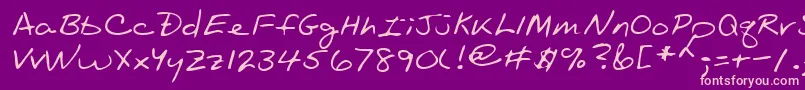 Lehn089 Font – Pink Fonts on Purple Background