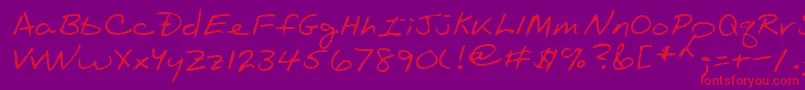 Lehn089 Font – Red Fonts on Purple Background