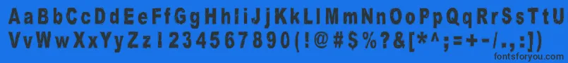 HistoryRepeatsItself Font – Black Fonts on Blue Background