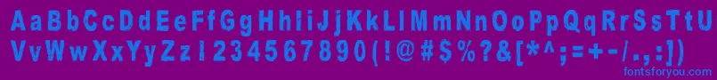 HistoryRepeatsItself Font – Blue Fonts on Purple Background