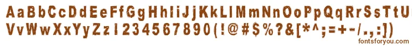 HistoryRepeatsItself Font – Brown Fonts on White Background