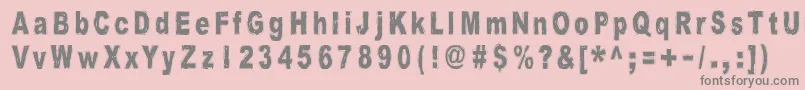 HistoryRepeatsItself Font – Gray Fonts on Pink Background