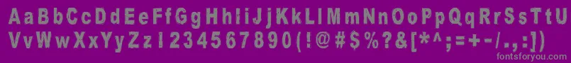 フォントHistoryRepeatsItself – 紫の背景に灰色の文字