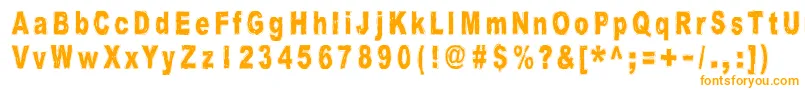 HistoryRepeatsItself Font – Orange Fonts on White Background