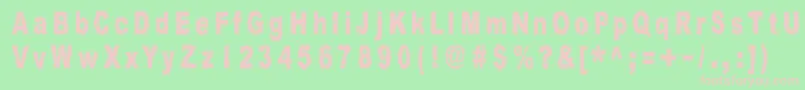 HistoryRepeatsItself-fontti – vaaleanpunaiset fontit vihreällä taustalla