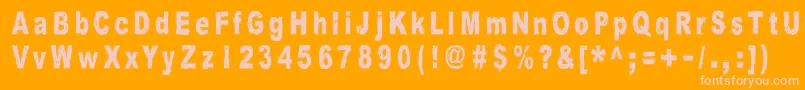 HistoryRepeatsItself Font – Pink Fonts on Orange Background