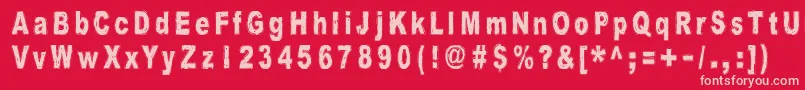 HistoryRepeatsItself Font – Pink Fonts on Red Background