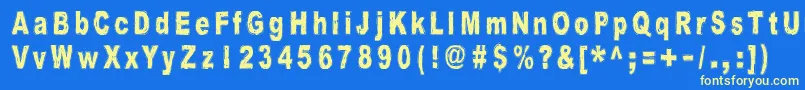 HistoryRepeatsItself Font – Yellow Fonts on Blue Background