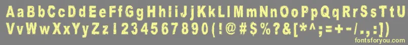 HistoryRepeatsItself Font – Yellow Fonts on Gray Background