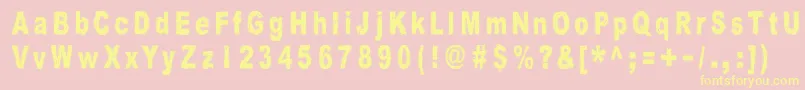 HistoryRepeatsItself Font – Yellow Fonts on Pink Background