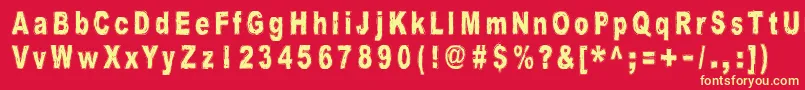 HistoryRepeatsItself Font – Yellow Fonts on Red Background