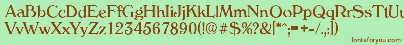 VeronaserialRegular Font – Brown Fonts on Green Background