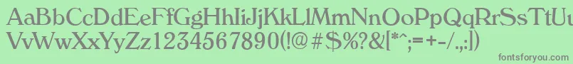 フォントVeronaserialRegular – 緑の背景に灰色の文字