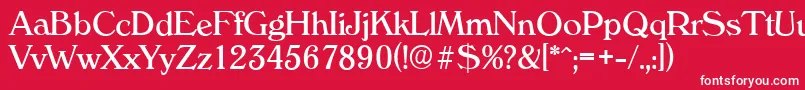 フォントVeronaserialRegular – 赤い背景に白い文字