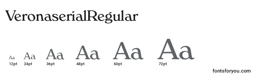 Размеры шрифта VeronaserialRegular