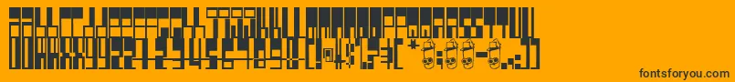 Шрифт Pimpbot5000 – чёрные шрифты на оранжевом фоне