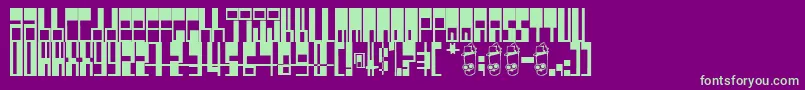 Шрифт Pimpbot5000 – зелёные шрифты на фиолетовом фоне