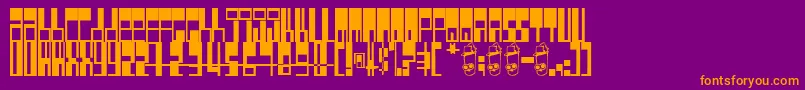 Pimpbot5000 Font – Orange Fonts on Purple Background