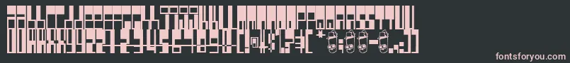 フォントPimpbot5000 – 黒い背景にピンクのフォント