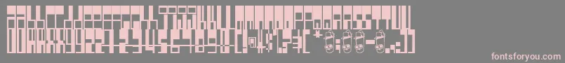フォントPimpbot5000 – 灰色の背景にピンクのフォント