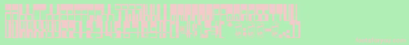 Pimpbot5000-fontti – vaaleanpunaiset fontit vihreällä taustalla