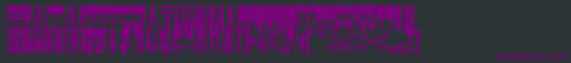 フォントPimpbot5000 – 黒い背景に紫のフォント