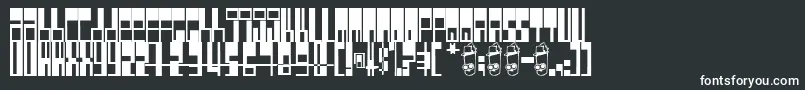 Pimpbot5000-Schriftart – Weiße Schriften auf schwarzem Hintergrund