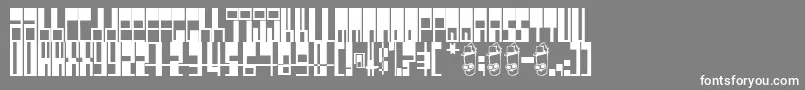 フォントPimpbot5000 – 灰色の背景に白い文字