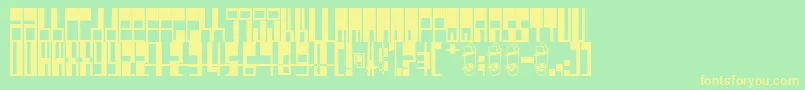 Pimpbot5000 Font – Yellow Fonts on Green Background