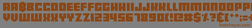 Bankjob Font – Brown Fonts on Gray Background