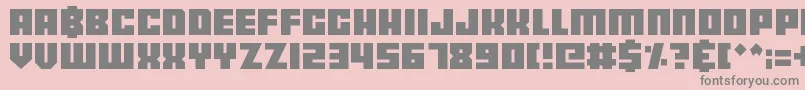 Bankjob Font – Gray Fonts on Pink Background
