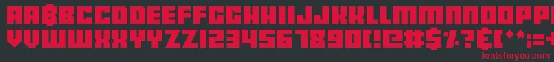 Bankjob Font – Red Fonts on Black Background