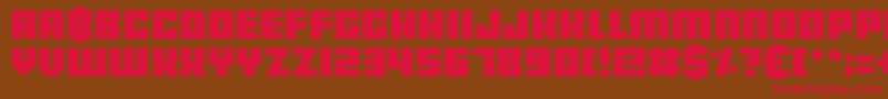 Bankjob Font – Red Fonts on Brown Background