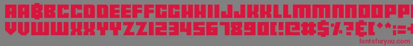 Bankjob Font – Red Fonts on Gray Background