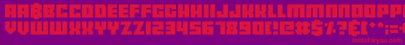 Bankjob Font – Red Fonts on Purple Background