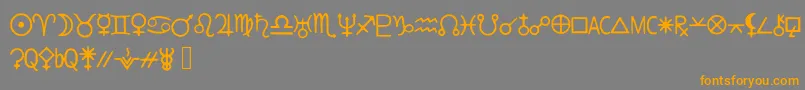 Astrodotbasic Font – Orange Fonts on Gray Background