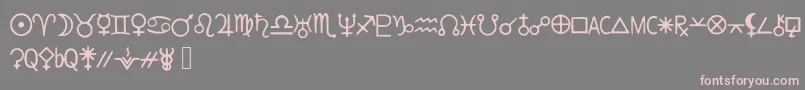 Astrodotbasic Font – Pink Fonts on Gray Background