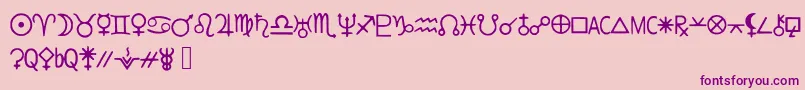 Astrodotbasic Font – Purple Fonts on Pink Background