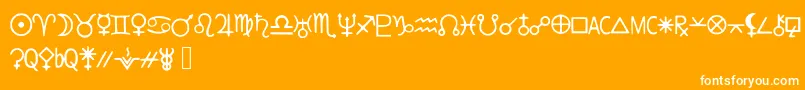 Astrodotbasic Font – White Fonts on Orange Background