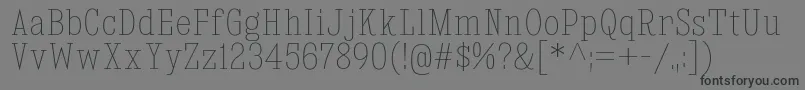 KingsbridgeCdUl Font – Black Fonts on Gray Background