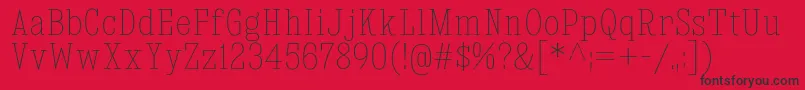 KingsbridgeCdUl Font – Black Fonts on Red Background