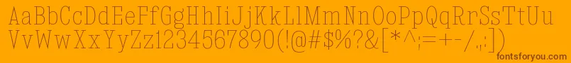 KingsbridgeCdUl Font – Brown Fonts on Orange Background