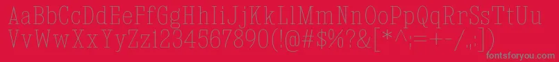 KingsbridgeCdUl Font – Gray Fonts on Red Background